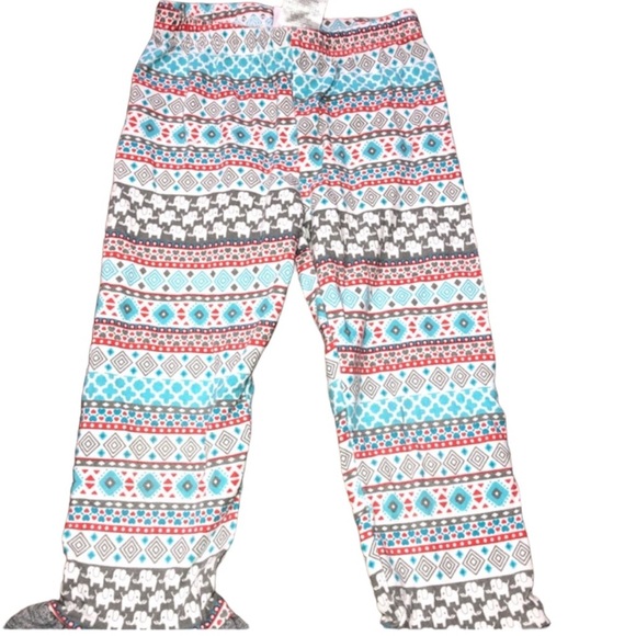Nanette Kids Little Girls 4T Boho Ruffle Bell Bottom Pants - Picture 1 of 7